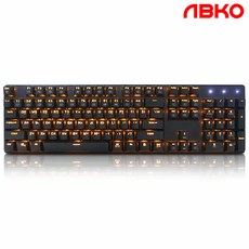 앱코 K590 축교환 단일 LED 게이밍 기계식 키보드 (블랙 적축)