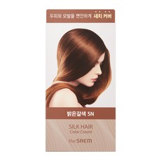 더샘 실크 헤어 컬러 크림 새치커버 염색제, 밝은갈색 5N, 1개