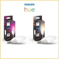 필립스 휴 E14 스마트 조명 전구 LED bulb 2종 220V호환, White Ambiance E14
