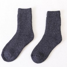 울보울 등산용 양말 남성 여성 겨울 두꺼운 따뜻한 울 남성 슈퍼 플러시 솔리드 울 솔리드 레트로 콜드 패션 캐주얼 삭스 스마트 메리노 작업용 겨울 방한, 1 쌍, 여성 - 다크 그레이