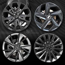 JS automotive G4렉스턴 휠 타이어 마스크 18인치 카본 홀로그램 프리즘 스티커 튜닝필름 가드 긁힘방지 몰딩 패널 DIY 익스테리어 장식용품, A타입