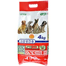 도그랑 고급성견용 곡물 에이스 절약형 애견사료, 4kg, 1개