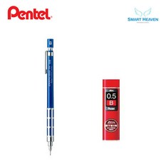 펜텔 그래프 샤프 1000 CS PG1005CS-C + 아인슈타인 샤프심 B 세트, 0.5mm, 1세트