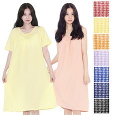 (여성)지지미 반팔/끈 원피스 여름잠옷 시원한 쿨잠옷
