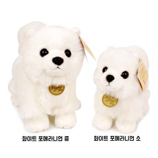 맥스토어 미요니 동물인형 고양이 강아지 포메라니언 홍학 기린 시팅캣 인형, 미요니 화이트포메라니언-중19cm