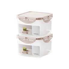 락앤락 스테커블 정사각 860ml 2P, 2개, 용기2개