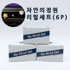 차안의정원 리필킷세트 꽃 차량용 방향제 차방향제 소비르, (정원)미드썸머나잇(3개)+레몬라벤더(3개)