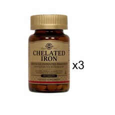 솔가 철분제 100정x3병 Solgar Chelated Iron 06805