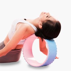 요가휠 스트레칭휠 3D 필라테스 소도구 허리 마사지 다이어트 홈트레이닝 실내운동 요가링 피트니스, 핑크
