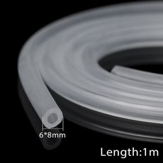 유연한 1 미터 식품 등급 투명 실리콘 고무 호스 2 3 4 5 6 7 8 10 MM 외경 유연한 실리콘 튜브, 6X8mm