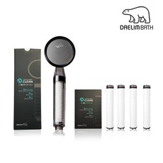 대림바스 디클린 필터 샤워기헤드 세트 샤워기헤드+필터 4개입, 샤워기 헤드+녹물제거필터(4ea)
