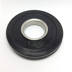 홈앤네이처 경량 저중량 원판 초경량, 1kg(고무 검정원판 한쌍)