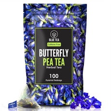 BUE TEA 버터플라이 피 플라워 100티백 지퍼 팩