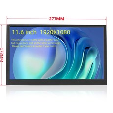 노트북모니터 휴대용 모니터 12인치 20인치 144hz 노트북 확장 15.6 인치 4K UHD 휴대용 모니터 3840*2160, 02 11.6 1080P_03 EU 플러그