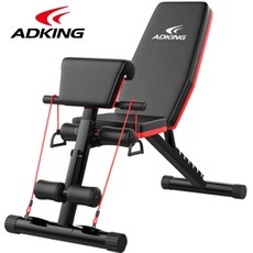 ADKING 가정용벤치프레스 인클라인 윗몸일으키기 덤벨벤치 피트니스 헬스의자 각도조절, 다기능 내하중 350kg