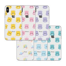 케어베어 페이스패턴 클리어케이스 LG시리즈 LG Q9:트루하트베어페이스패턴