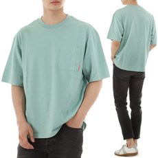 아크네 명품22FW 포켓 오버핏 반팔 티셔츠 BL0214 ABG 22FWBL0214ABG