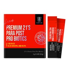 프리미엄 21종 포스트 프로 바이오틱스 유산균, 4주분