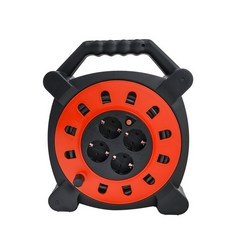 세이즈 전기릴선 X3-20M-1.5SQ 캠핑용 작업용 4구접지 20m, 20m 레드