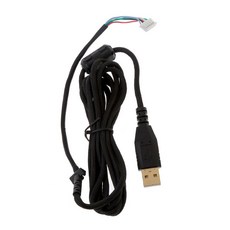 Logitech G402 게임 마우스 라인 교체 와이어 용 USB 소프트 마우스 케이블, 검은색