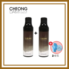 청담스타일 포레스트 블랙체인지 샴푸 200ml + 염색장갑&캡 자연갈색 장민호샴푸, 샴푸2개 + 헤어캡&장갑(2세트)
