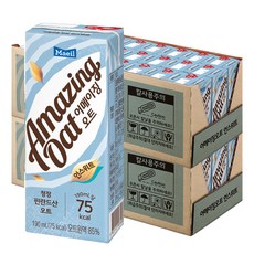매일유업 어메이징 오트 언스위트 두유, 190ml, 48개
