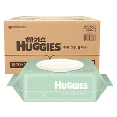 하기스 퓨어그린 물티슈 캡 (70+10)매 X24팩, 하기스 퓨어그린 물티슈 캡 (70+