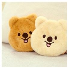 모찌타운 플러피 쿼카 다용도 미니 파우치 2종, 브라운