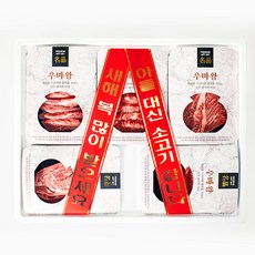 [33년2대째] 우마왕 한우 1+ 원플 원뿔 등급 구이용 명품 선물세트 다섯가지 부위, 1kg, 1+(한아름)등심+갈비살+앞치마살+차돌박이+두가지부위