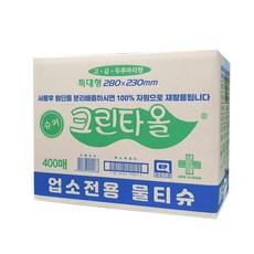슈퍼크린타올 물티슈 낱개포장형, 1개입, 400개