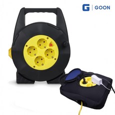 G-GOON 접지 4구 캠핑 전기 릴선 20m 15m 10m 리드선 전기선 고전력용 옵션, 4. GCODE-15410[10m/4구/고전력용]