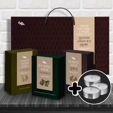 씨위드 찹쌀부각 3종 와사비 다시마 김 부각 450g +향초 선물세트 술안주 주전부리 간식 코스트코, 단품