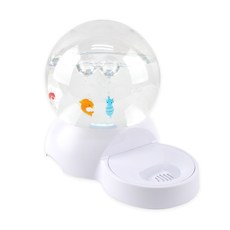 도그아이 강아지 고양이 원형 급수기 + 모빌3개, 화이트, 1개