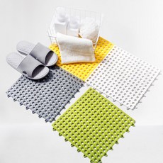 욕실패드/욕실매트/발매트/논슬립/발패드/조립식/바닥/화장실/발판/퍼즐매트/조립매트/베란다/발코니/변기/, 옐로우