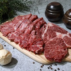 소소한 한우 1++등급 냉장 꽃등심 + 모듬구이 세트 총 400g 부채살 치마 차돌 업진 아롱사태 등 오마카세