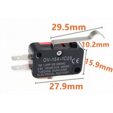 V-151-1C25/V-152-1C25/V-153-1C25/V-154-1C25/V-155-1C25/V-156-1C25/V-15-1C25/V-15-1B5/순간 마이크로 리미트 스위치, 07 V-154-1C25 _ 01 1PCS