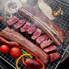 캠핑 우대갈비 토마호크 구이용 스테이크 미국산 소고기 소갈비 캠핑음식, 4_1. 캠핑세트 3~4인