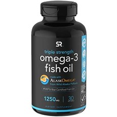 스포츠리서치 오메가3 rTG알티지 1250mg 180젤 90젤 30젤 EPA DHA 트리플스트렝스 알래스카오메가3 피쉬 오일 오마비, 30 젤
