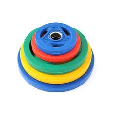 유저핏 베스코 3홀 컬러 중량 바벨원판 2.5kg 5kg 10kg 15kg 20kg 낱개, 5kg