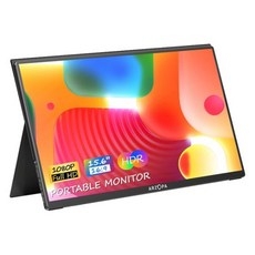 15.6형 슬림 휴대용 모니터 FHD 1080P HDMI IPS 듀얼 스피커 디스플레이, EU 플러그, 15.6 A1 GAMUT
