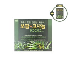 쏘팔코사놀 쏘팔메토 옥타코사놀 1000mg 최대함량 식약처 인증 전립선영양제 지구력 130캡슐(4개월분+10일분 무료증정)