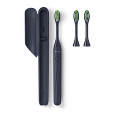 필립스원 휴대용 전동칫솔 배터리 모델 미드나잇블루 칫솔모 2P 세트, HY1100/04