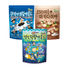 길림양행 HBAF 바프 쿠키앤크림아몬드120g + 티라미수아몬드120g + 별빛팡팡아몬드120g 1 세트, 1 세트(쿠키.티라미수.별빛팡팡)