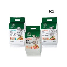 지니펫 정관장 홍삼홀리스틱 전연령 강아지사료1kg 양고기 연어 오리 3종, 연어 1kg