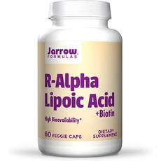 Jarrow R ALPHA LIPOIC ACID 100MG 비오틴 피부 60캡슐 영양제 보충제