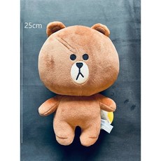 라인프렌즈 브라운 봉제인형 25cm + 개콘 저금통 18cm, 라인프렌즈 브라운 25cm + 개콘 저금통 18cm