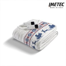 이메텍(IMETEC) Y[2022년형 신제품]이메텍 뉴 안티 박테리아 순면 전기요 더블 IMC-814 (산타)+순면커버(그레이)증정