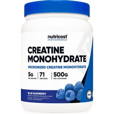 뉴트리코스트 미분화 크레아틴 파우더 블루 라즈베리맛 500g X 1병 모노하이드레이트, 1팩