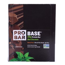 Pro Bar 베이스 프로틴 바, 12개입, Mint Chocolate