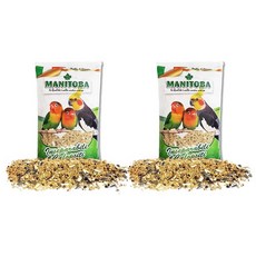 마니토바 왕관 모란 앵무새 사료 6030/1, 1kg, 2개